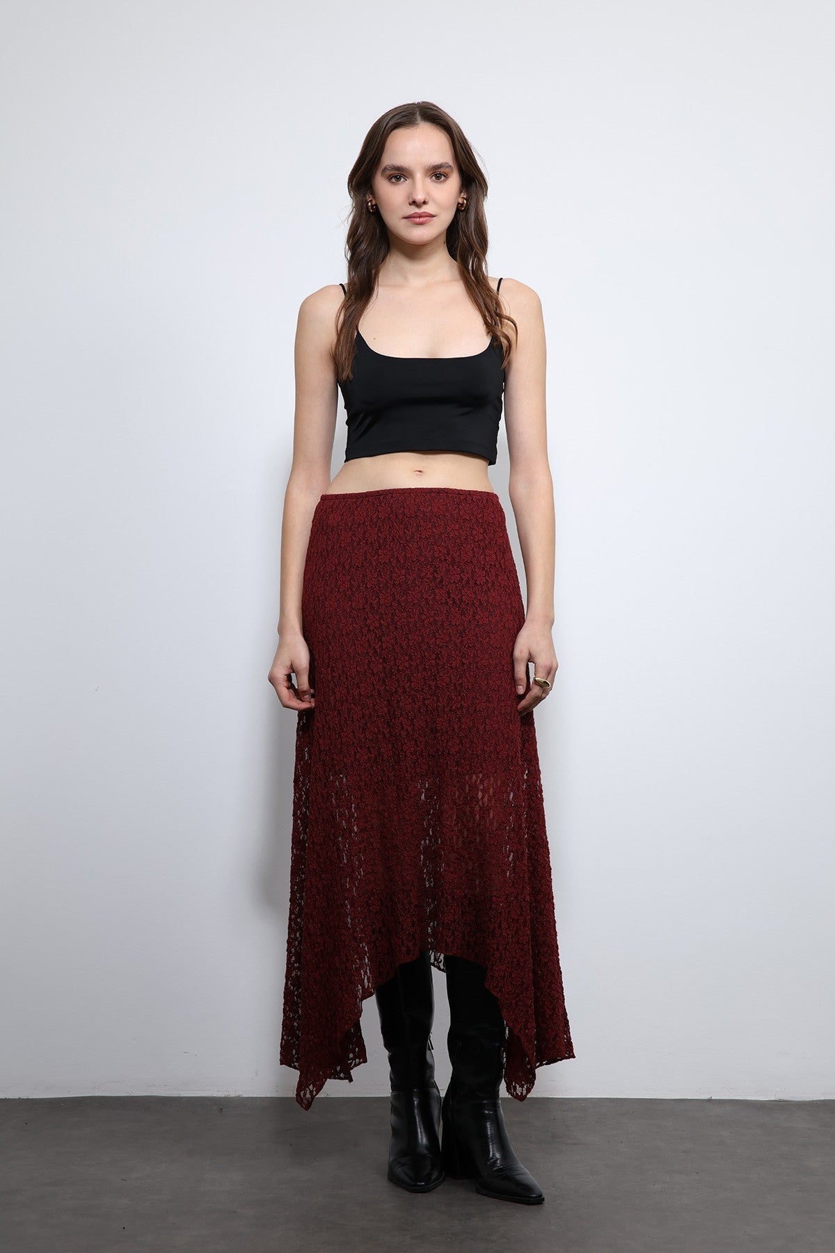 Antioch Dantel Midi Etek