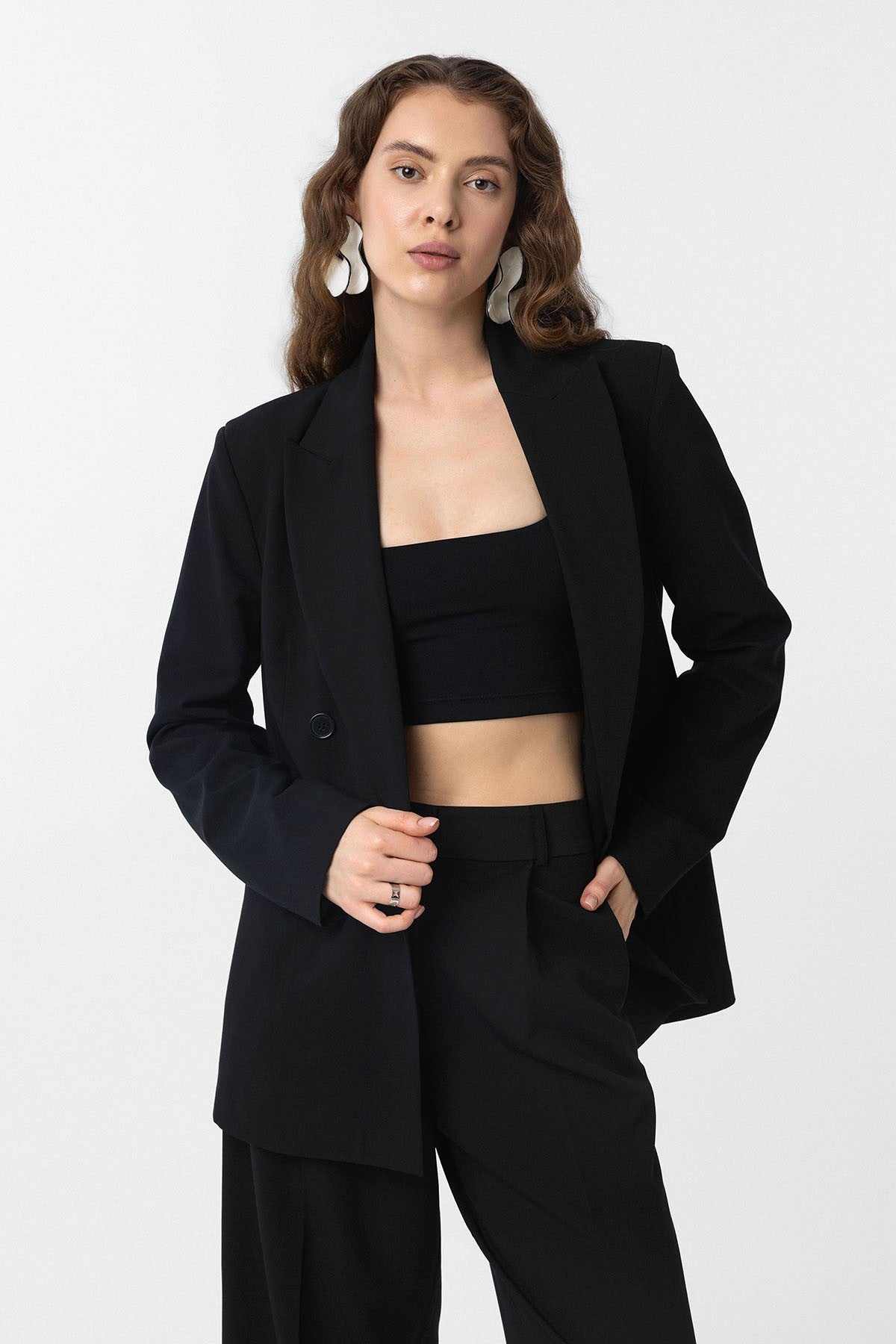 Antioch Regular Fit Kruvaze Kadın Blazer Ceket
