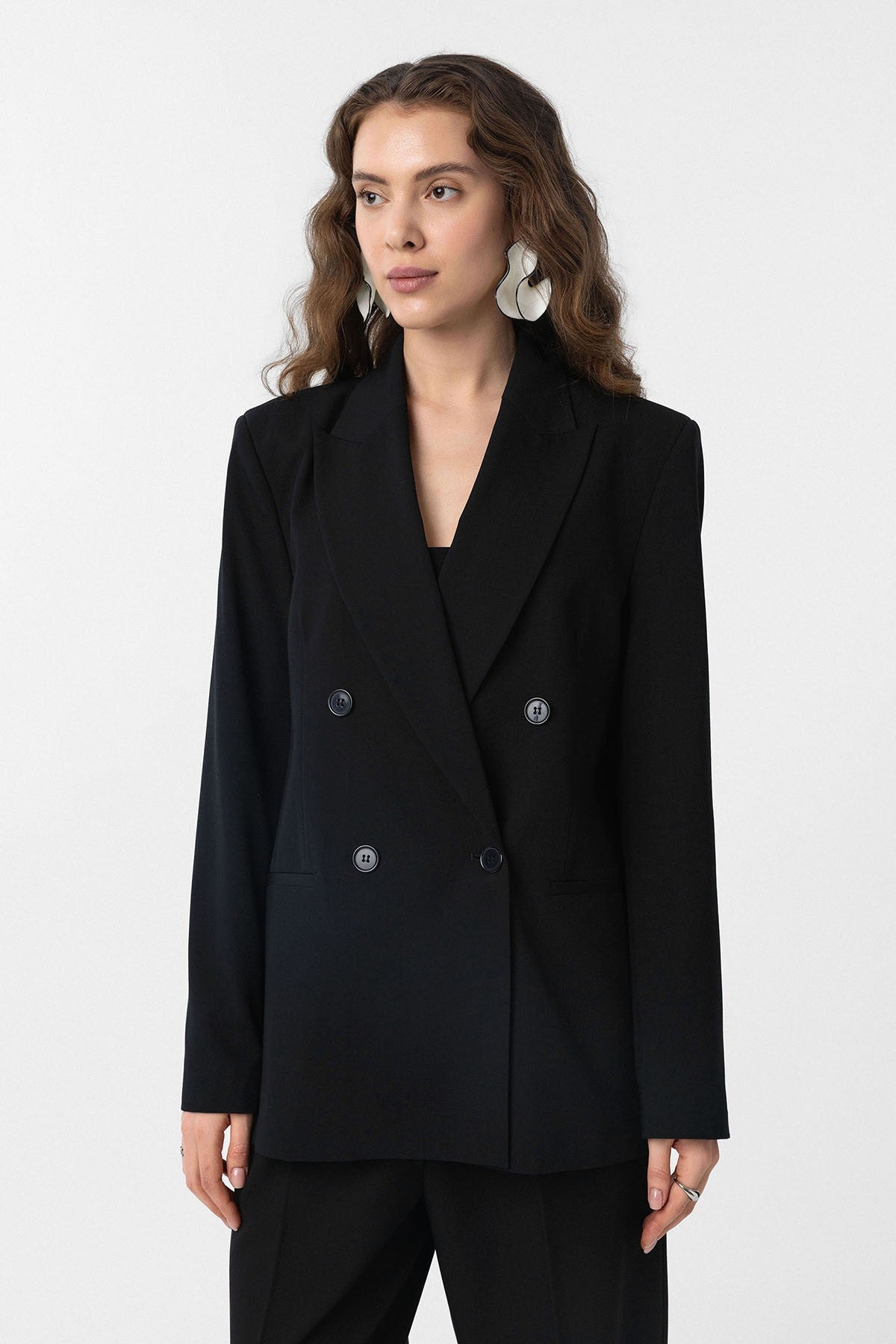 Antioch Regular Fit Kruvaze Kadın Blazer Ceket