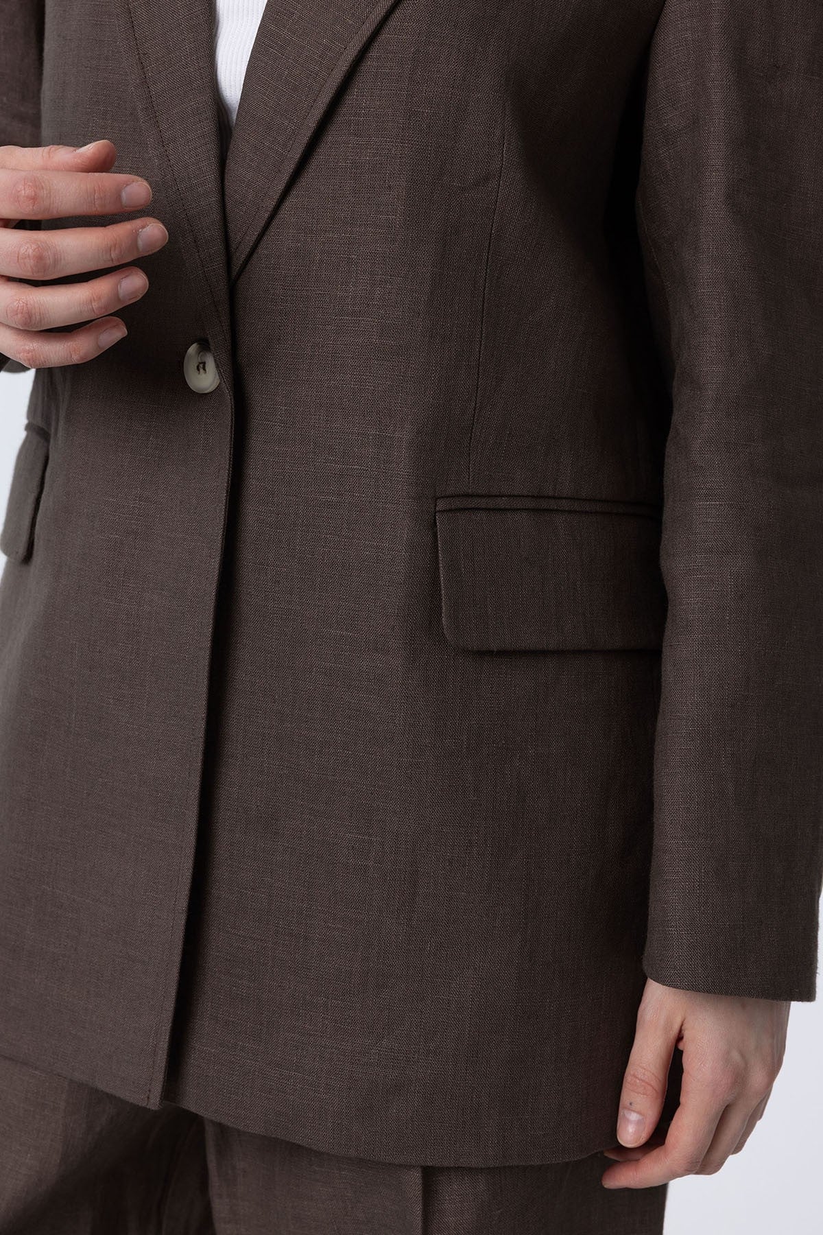 Antioch 100% Keten Kadın Blazer Ceket