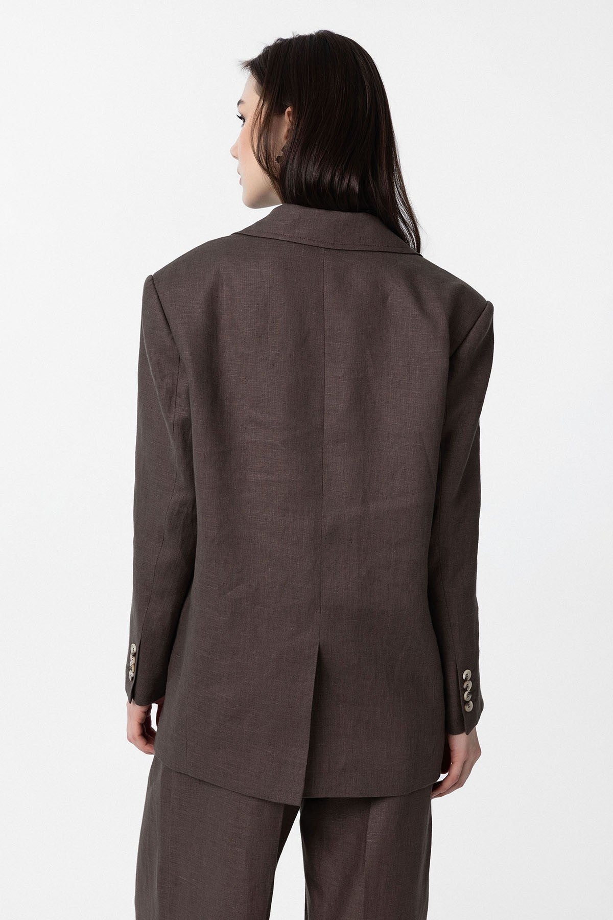 Antioch 100% Keten Kadın Blazer Ceket