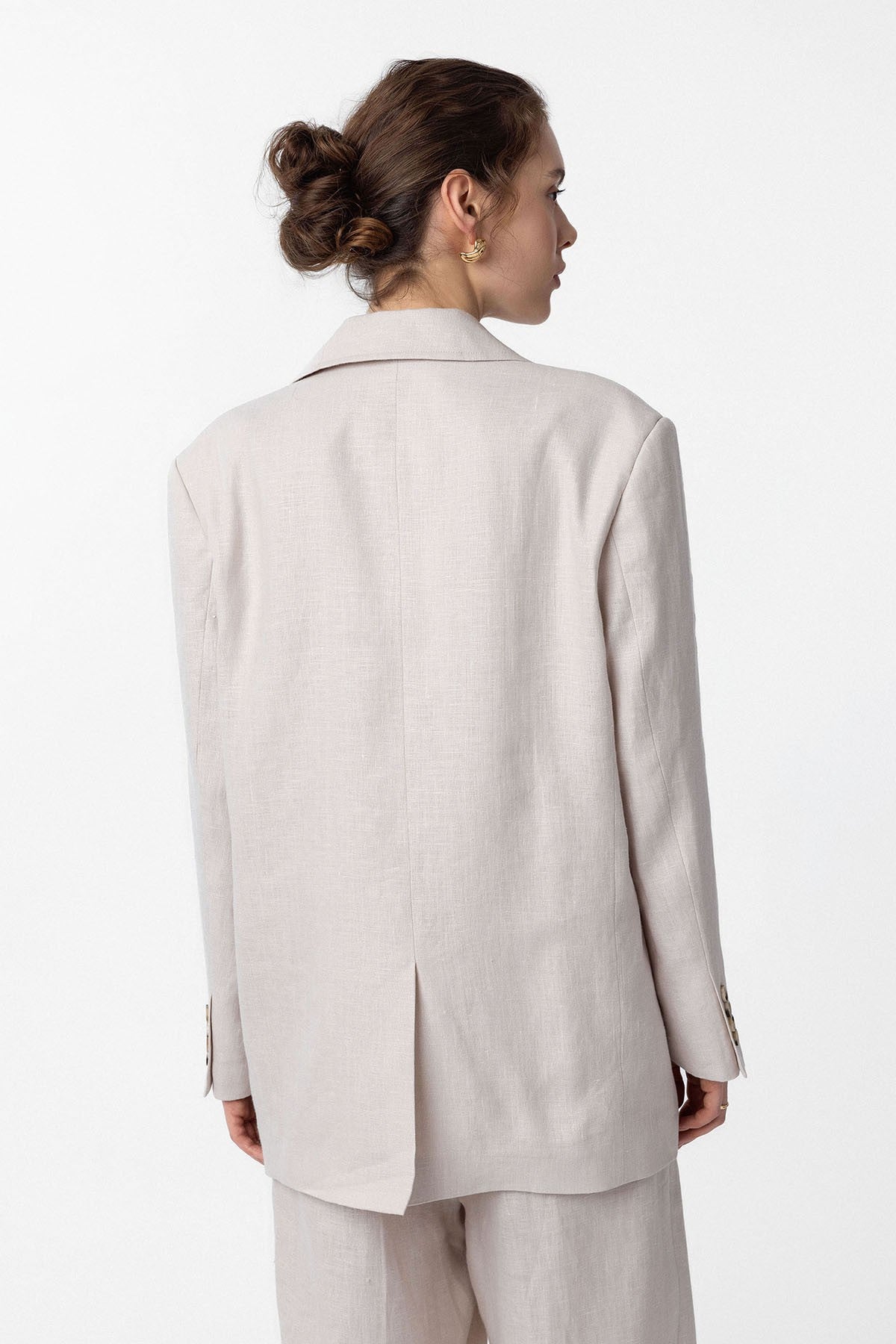 Antioch 100% Keten Kadın Blazer Ceket