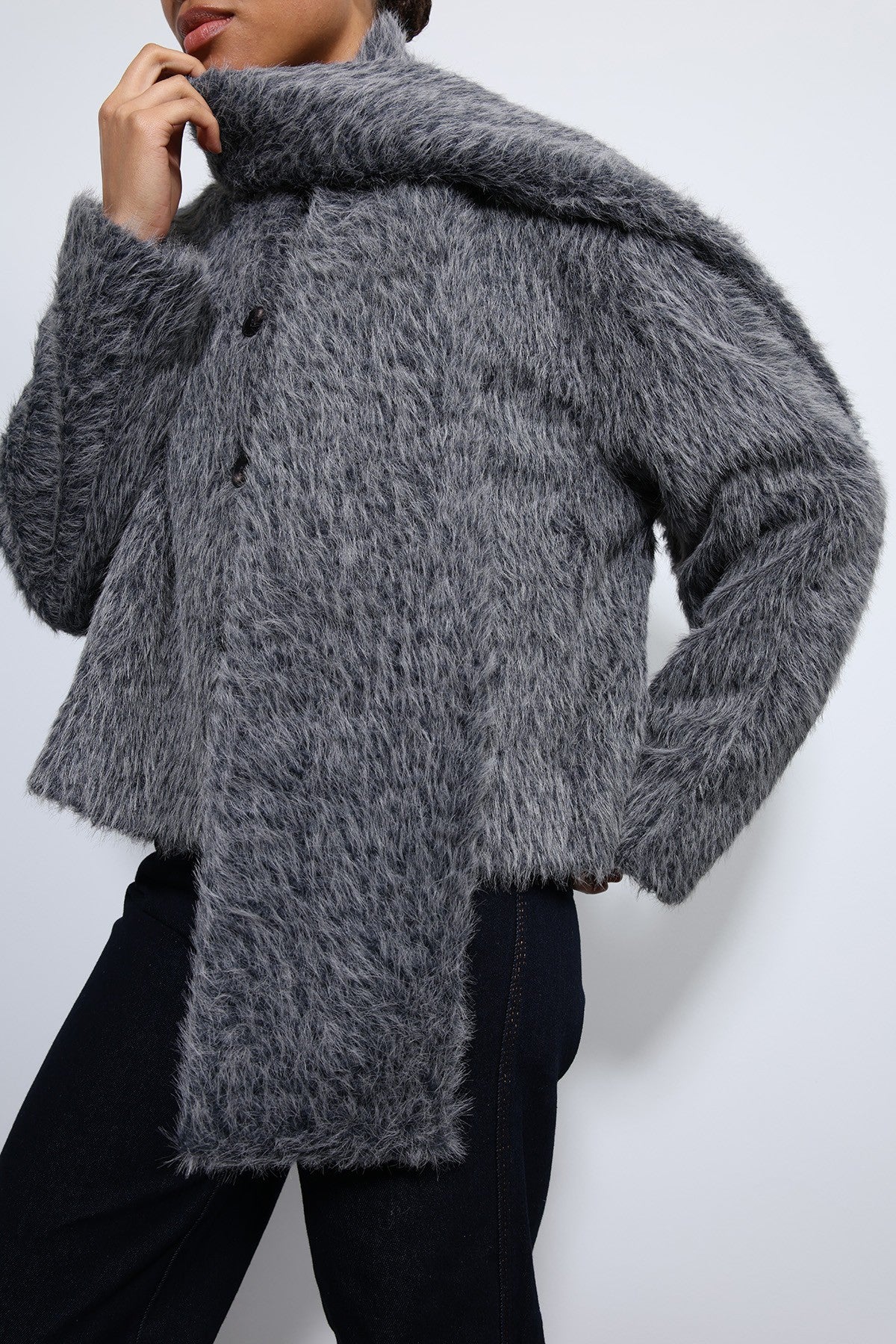 Antioch Atkı Yaka Suni Kürklü Kaban