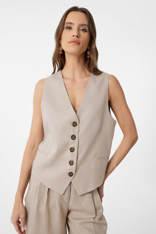 Antioch Keten Karışımlı Kadın Terzi Yeleği