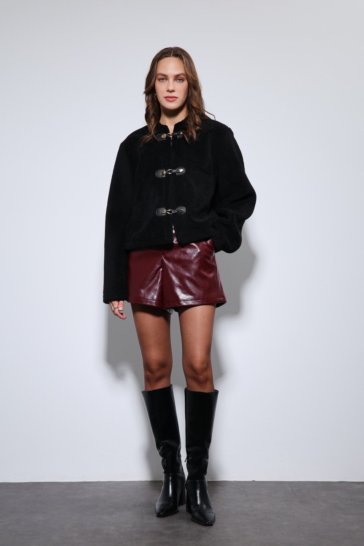 Antioch Süslü Düğmeli Suni Kürk Ceket
