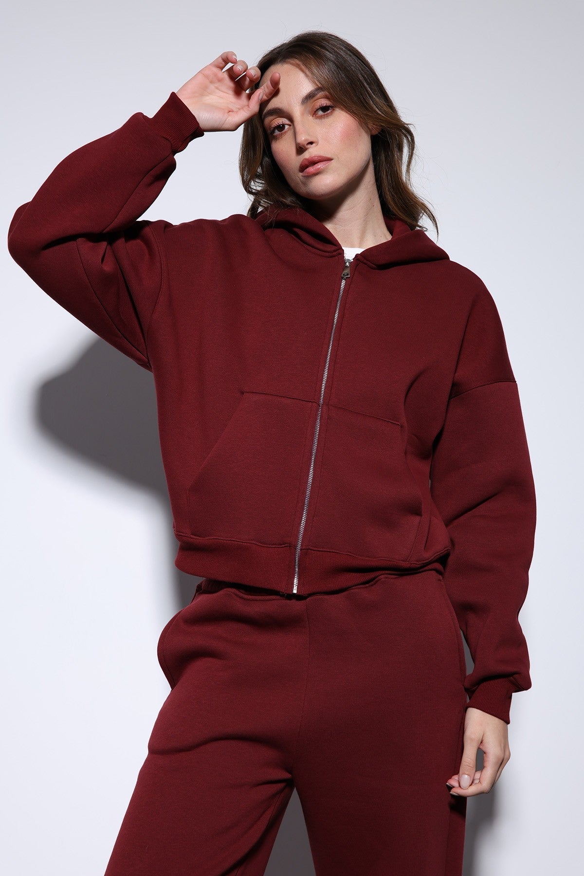 Antioch Fermuarlı Kapüşonlu Kadın Sweatshirt