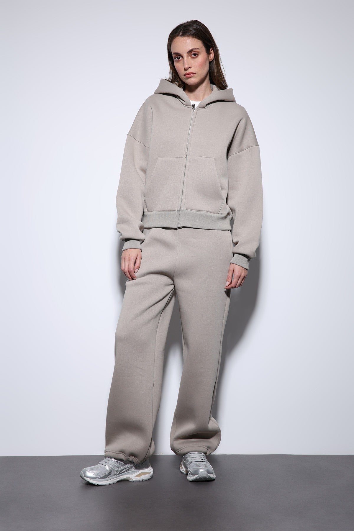 Antioch Fermuarlı Kapüşonlu Kadın Sweatshirt
