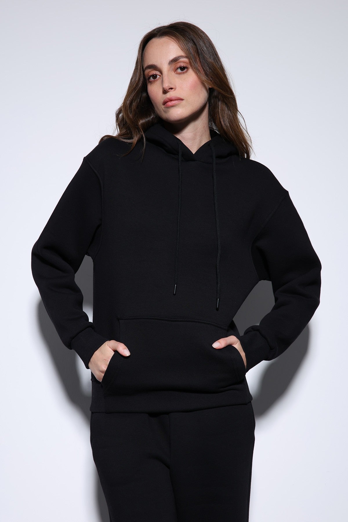 Antioch Kapüşonlu Basic Kadın Sweatshirt
