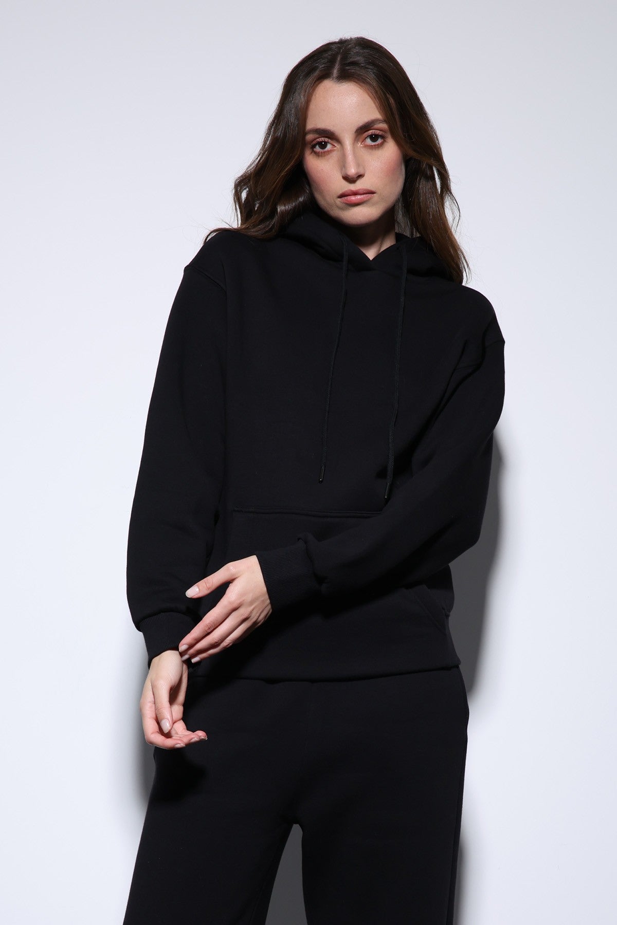 Antioch Kapüşonlu Basic Kadın Sweatshirt