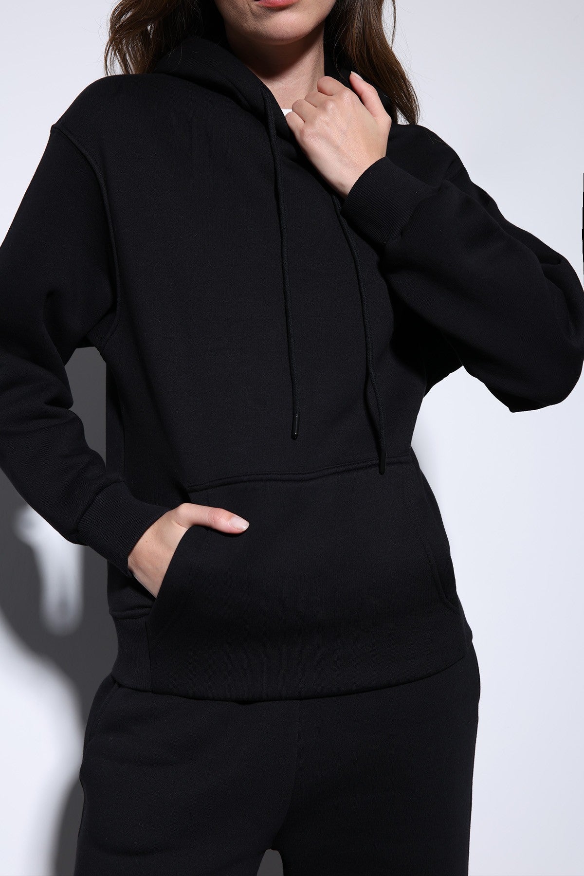 Antioch Kapüşonlu Basic Kadın Sweatshirt