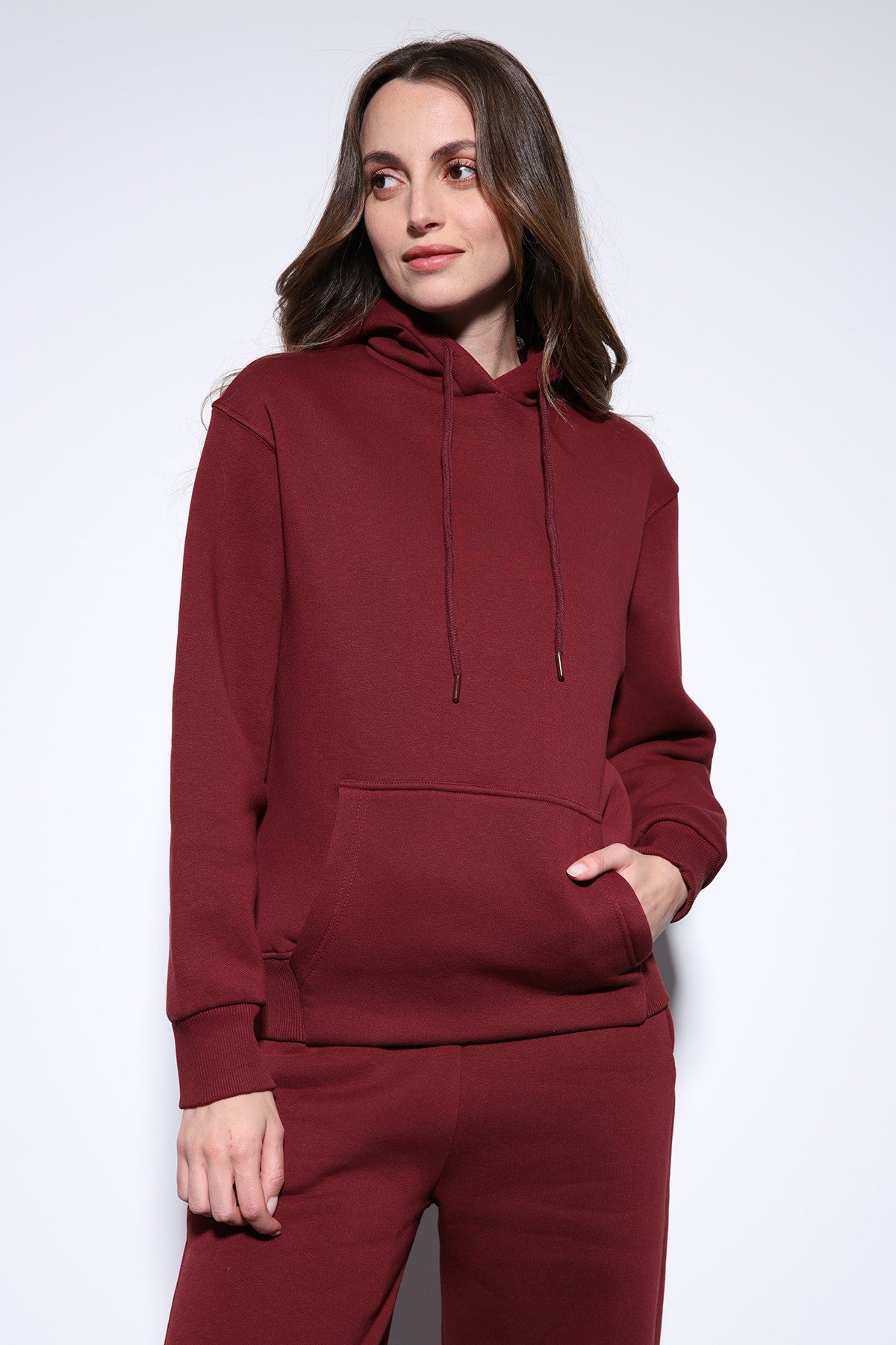Antioch Kapüşonlu Basic Kadın Sweatshirt