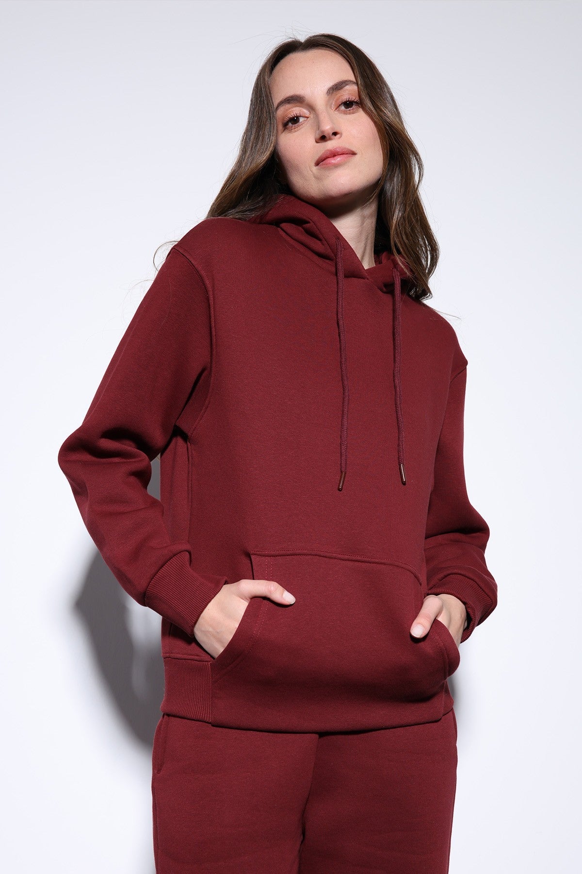 Antioch Kapüşonlu Basic Kadın Sweatshirt