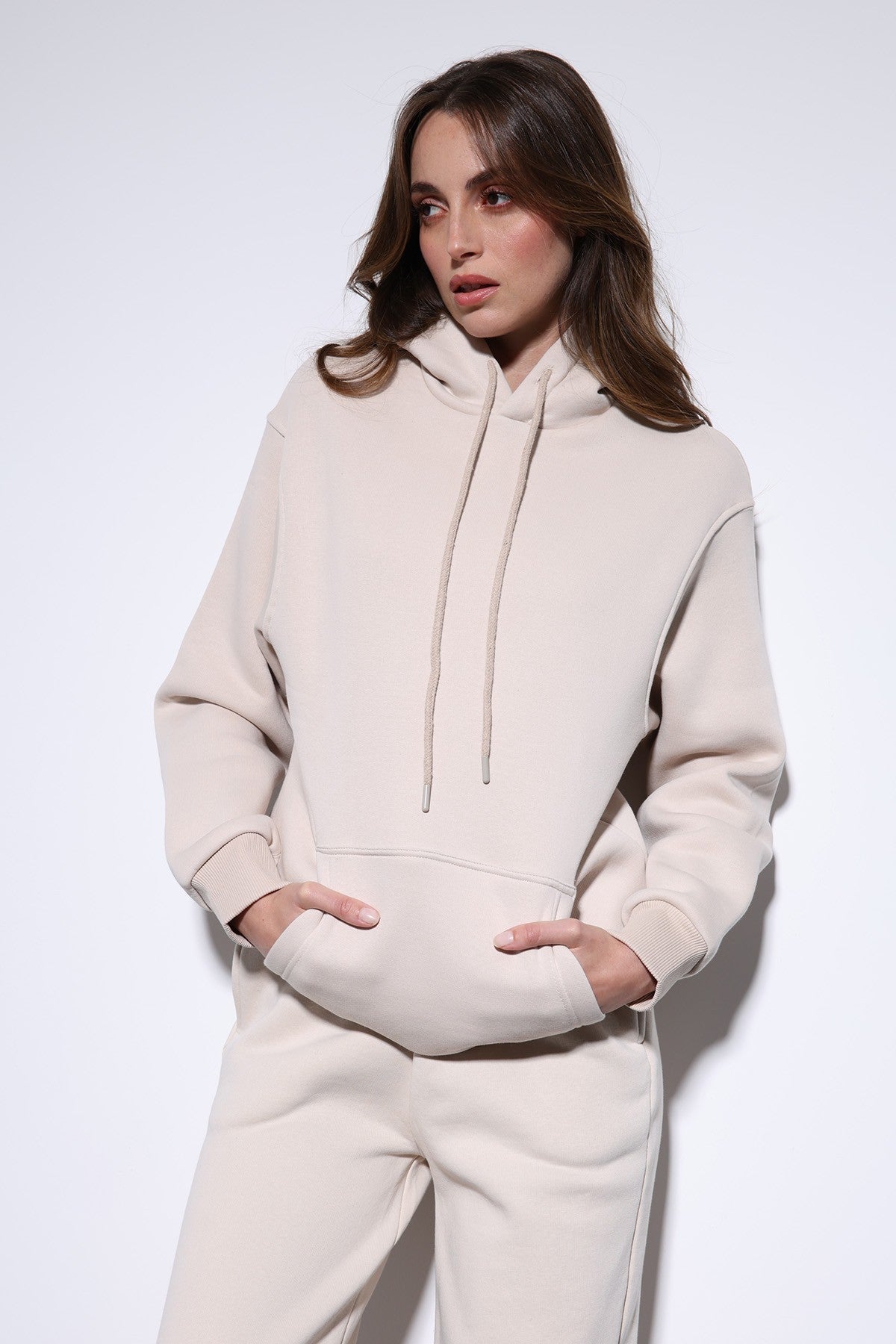 Antioch Kapüşonlu Basic Kadın Sweatshirt