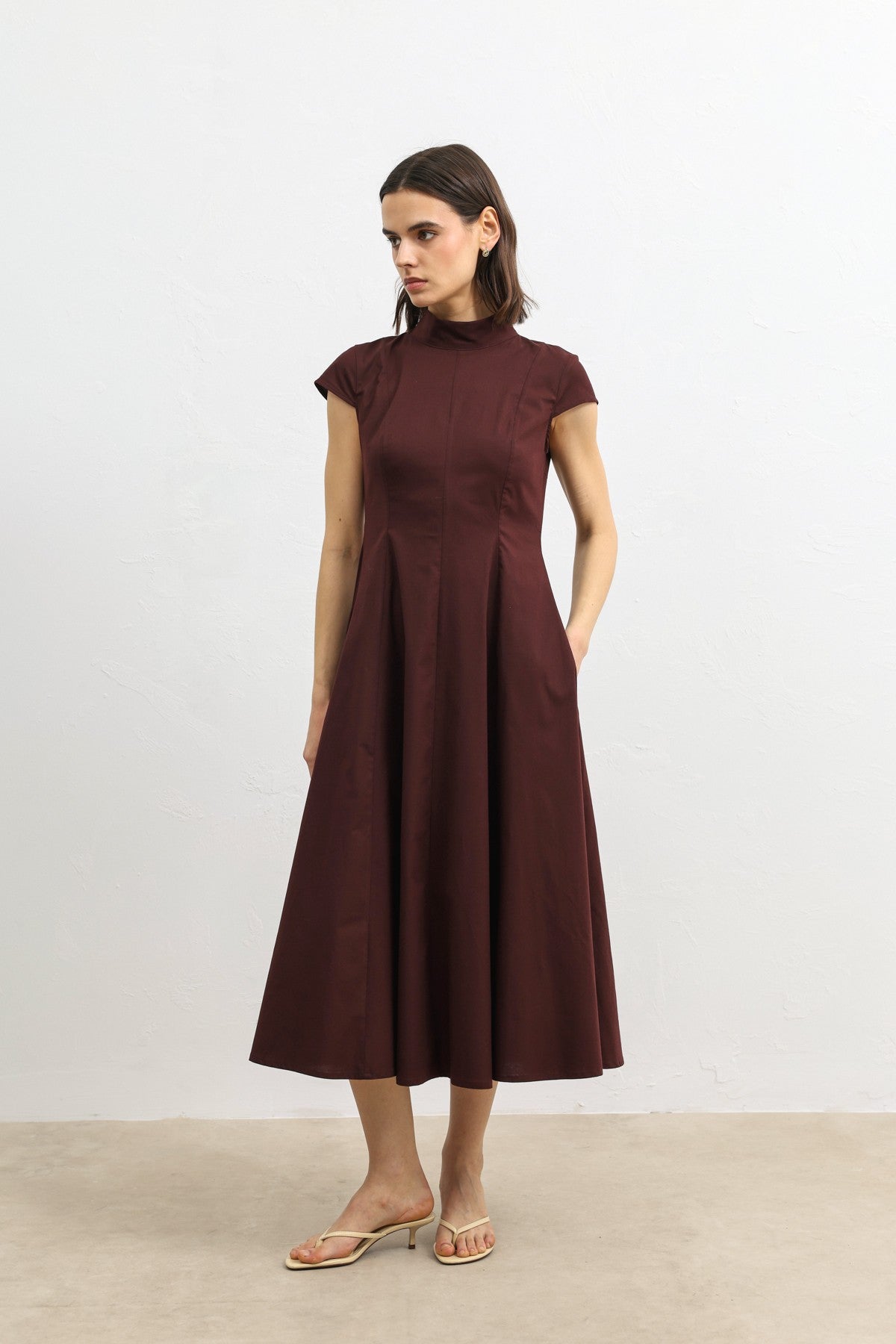 Antioch Poplin Kadın Midi Elbise