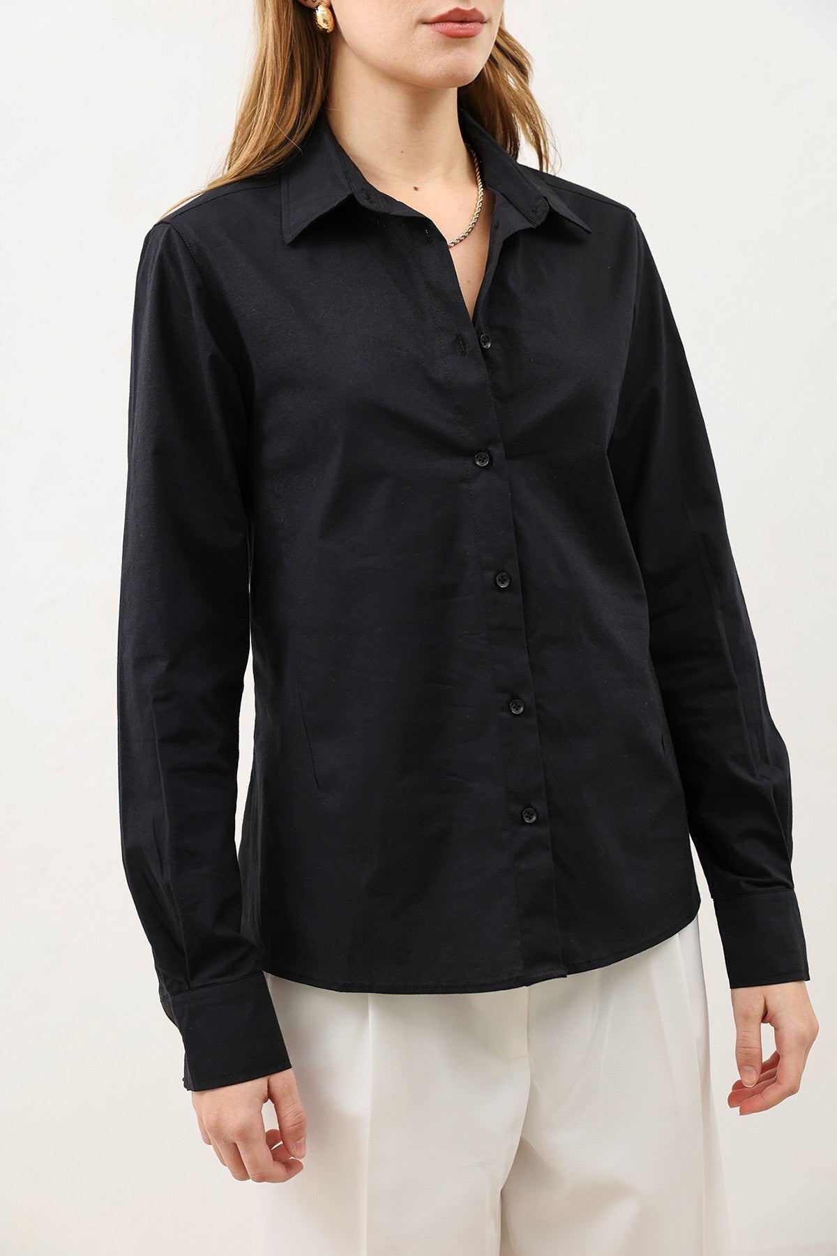 Antioch Basic Slim Fit Kadın Gömlek