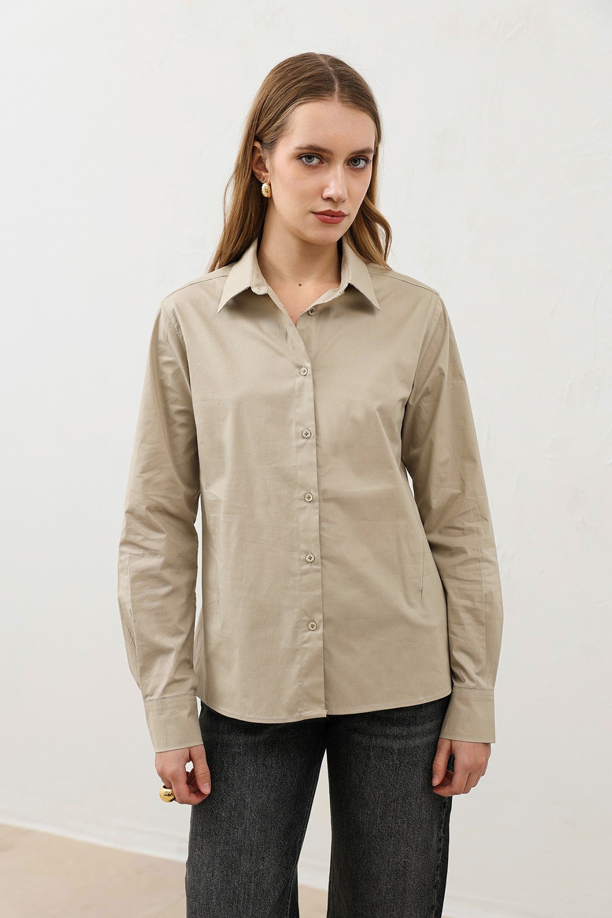Antioch Basic Slim Fit Kadın Gömlek