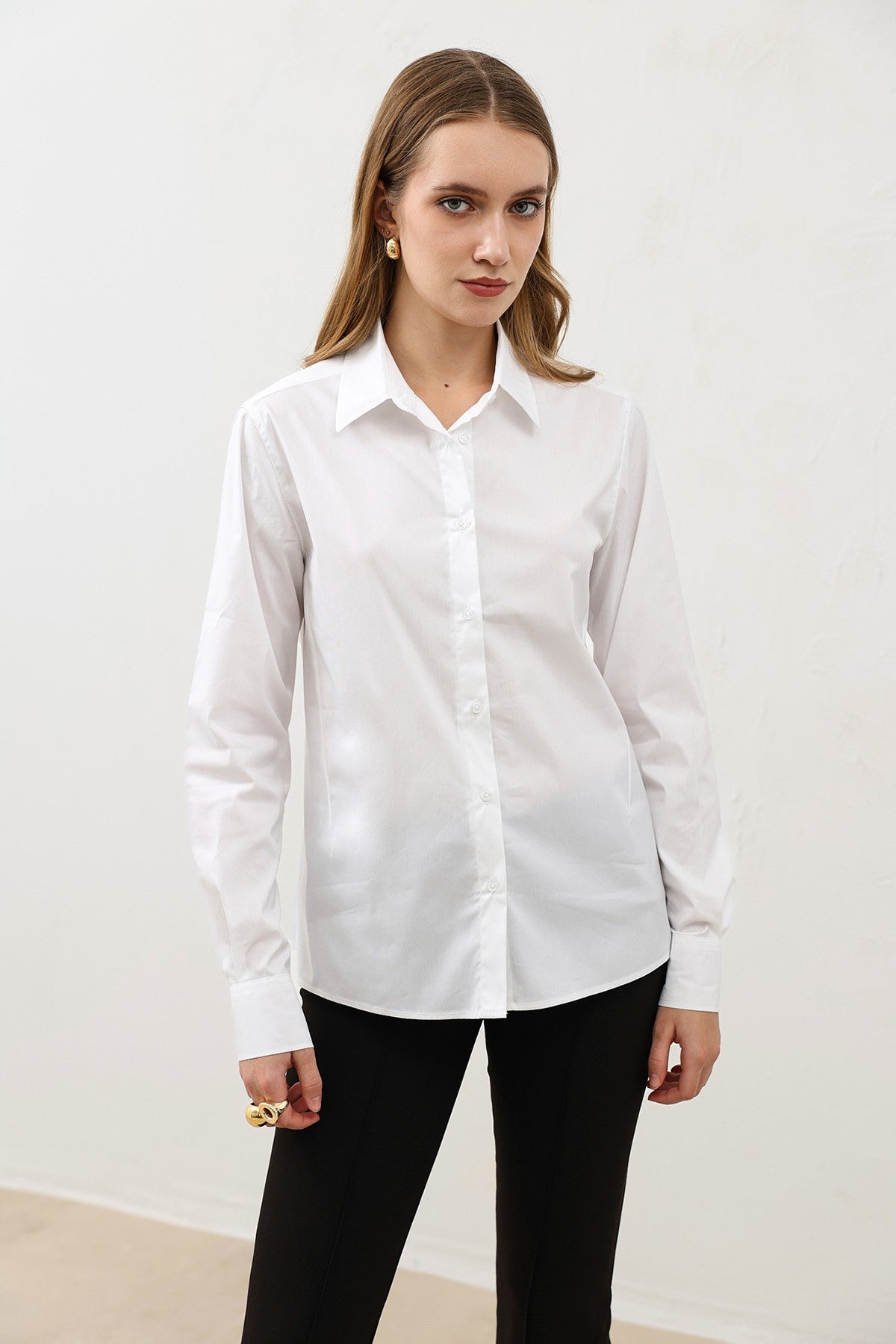 Antioch Basic Slim Fit Kadın Gömlek