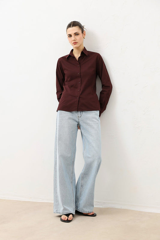 Antioch Basic Slim Fit Kadın Gömlek