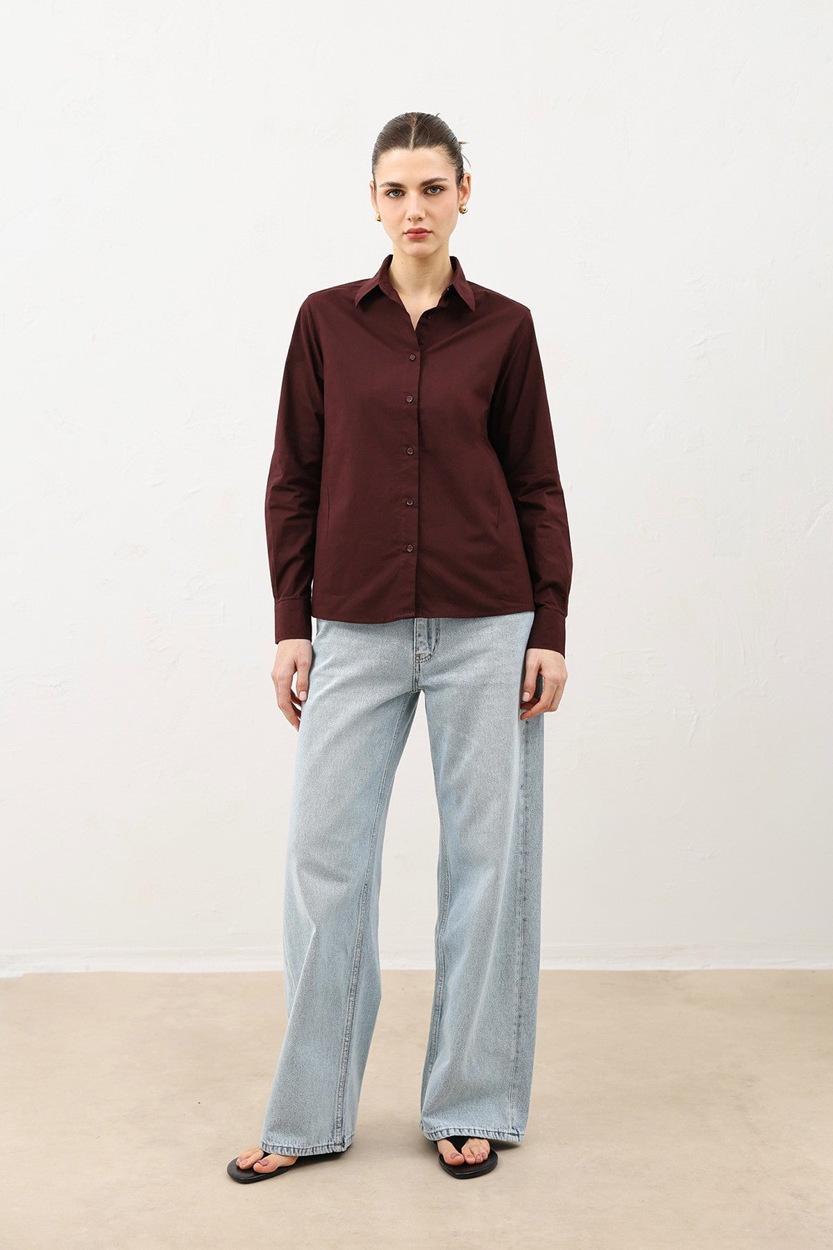 Antioch Basic Slim Fit Kadın Gömlek