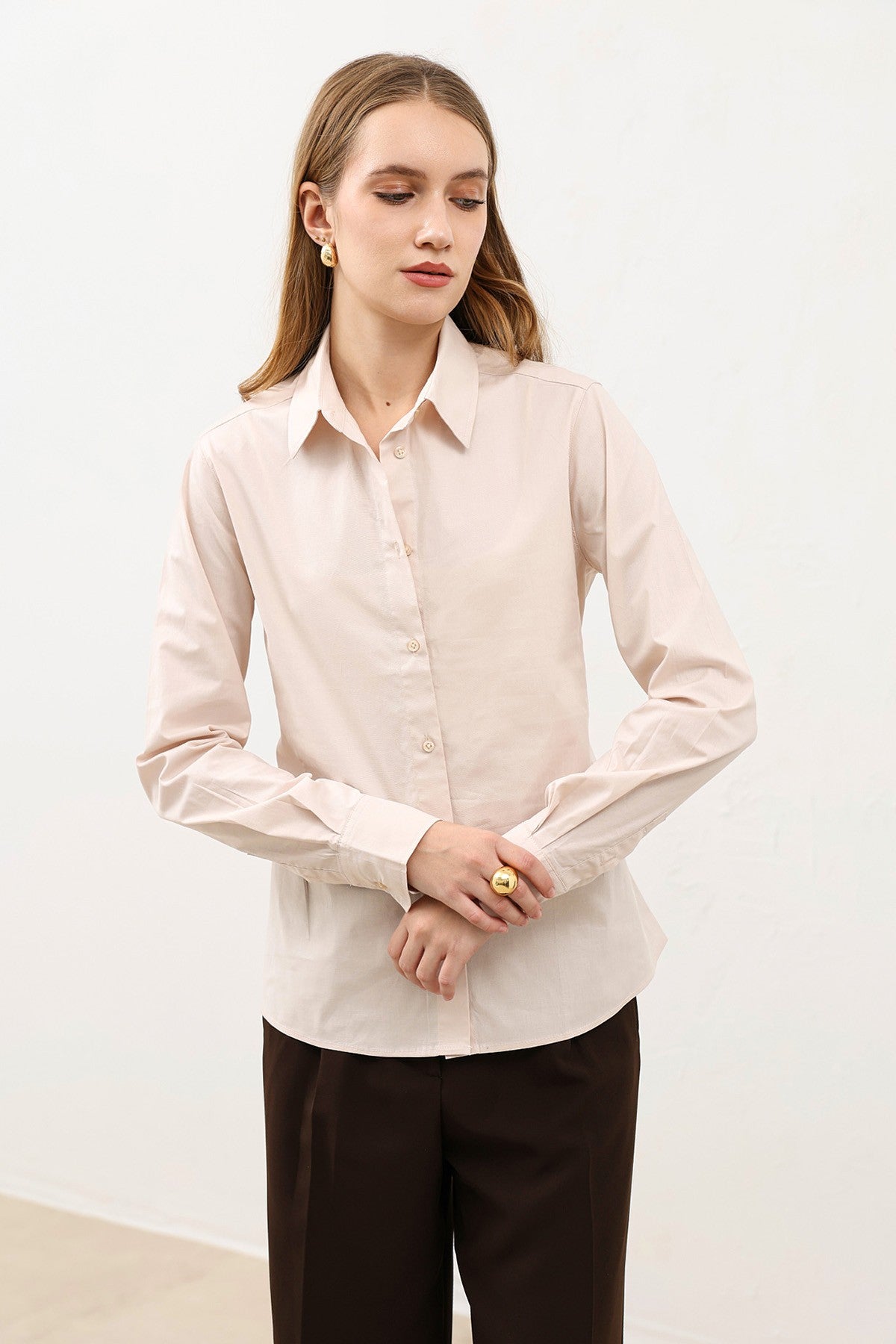 Antioch Basic Slim Fit Kadın Gömlek
