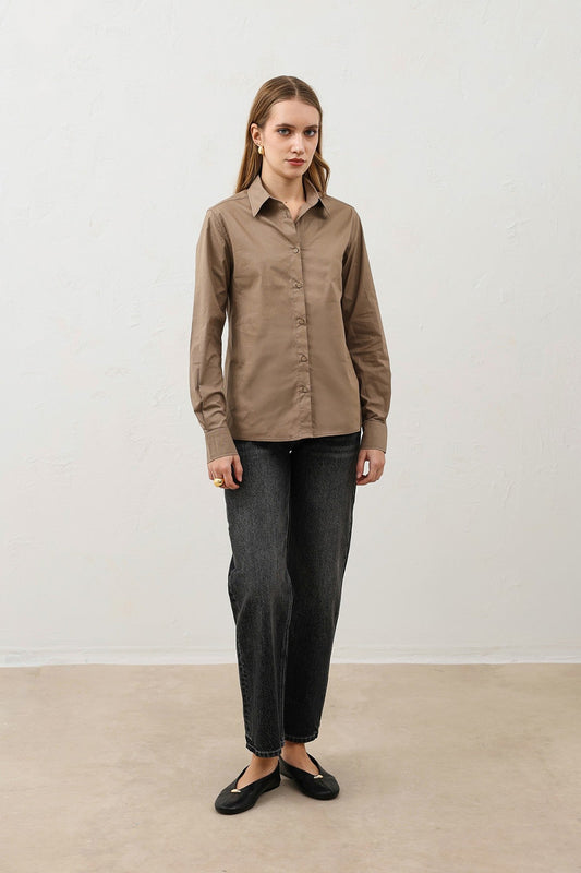 Antioch Basic Slim Fit Kadın Gömlek
