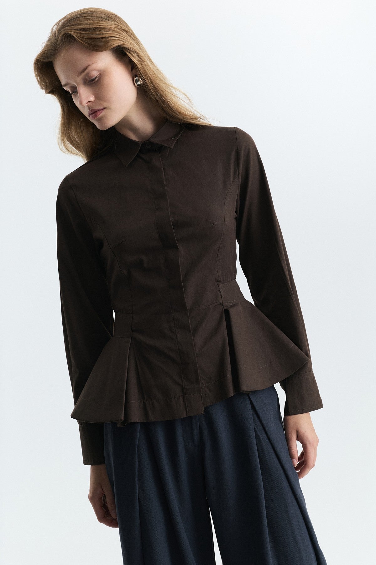 Peplum Poplin Gömlek
