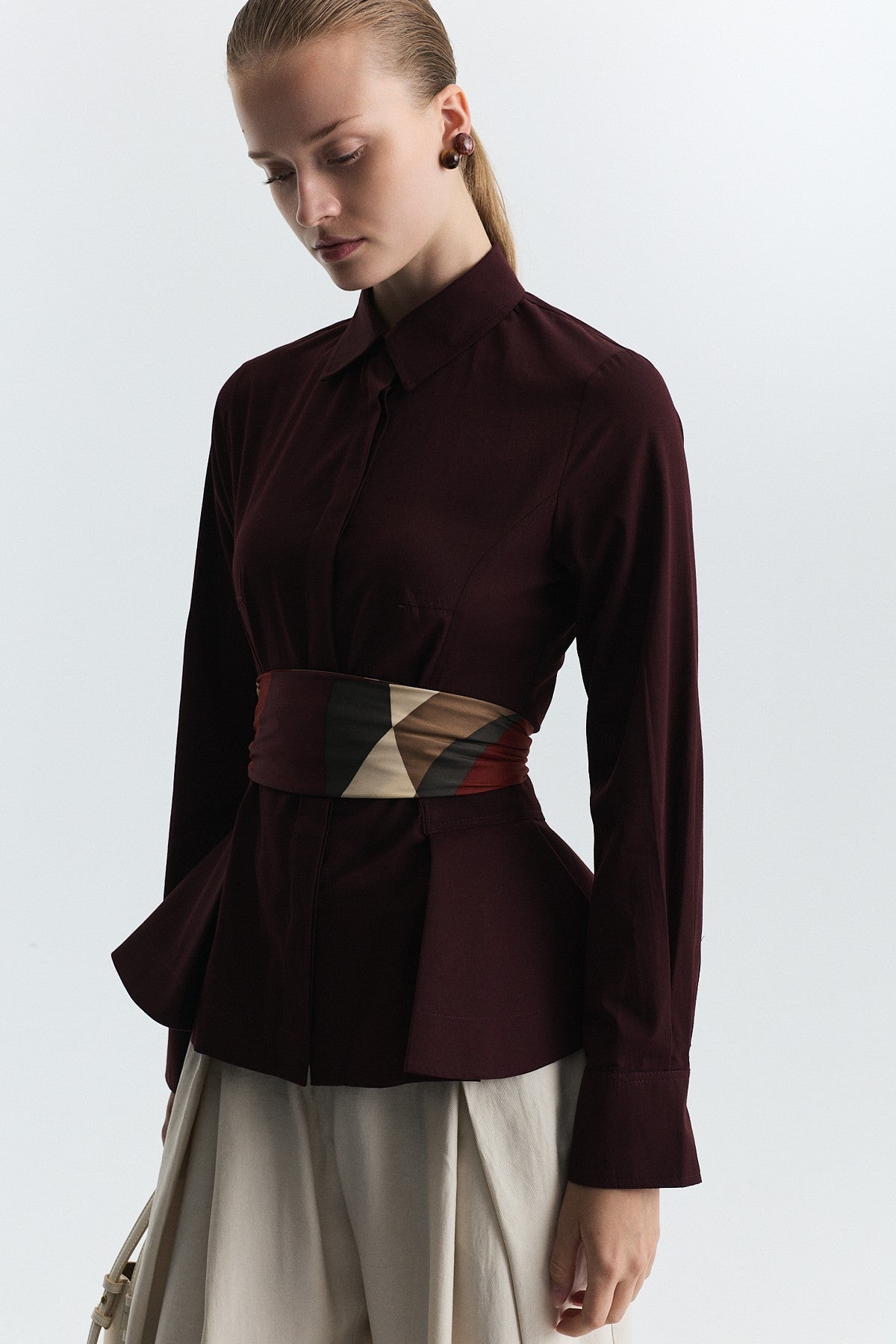 Peplum Poplin Gömlek