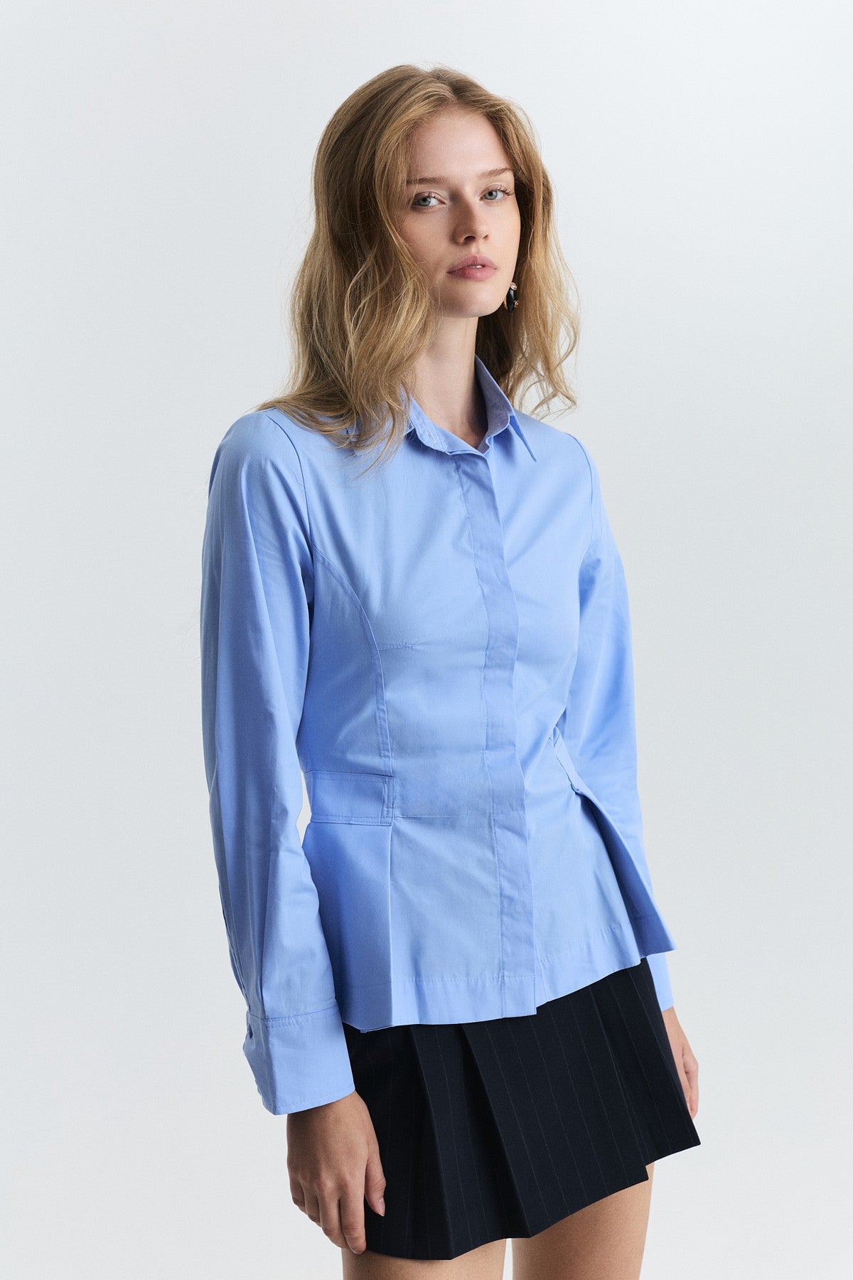 Peplum Poplin Gömlek
