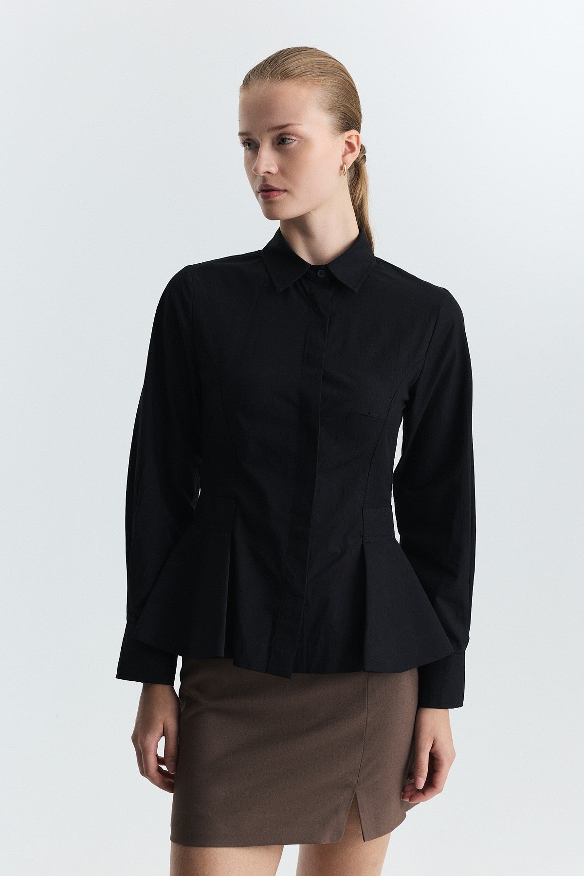 Peplum Poplin Gömlek