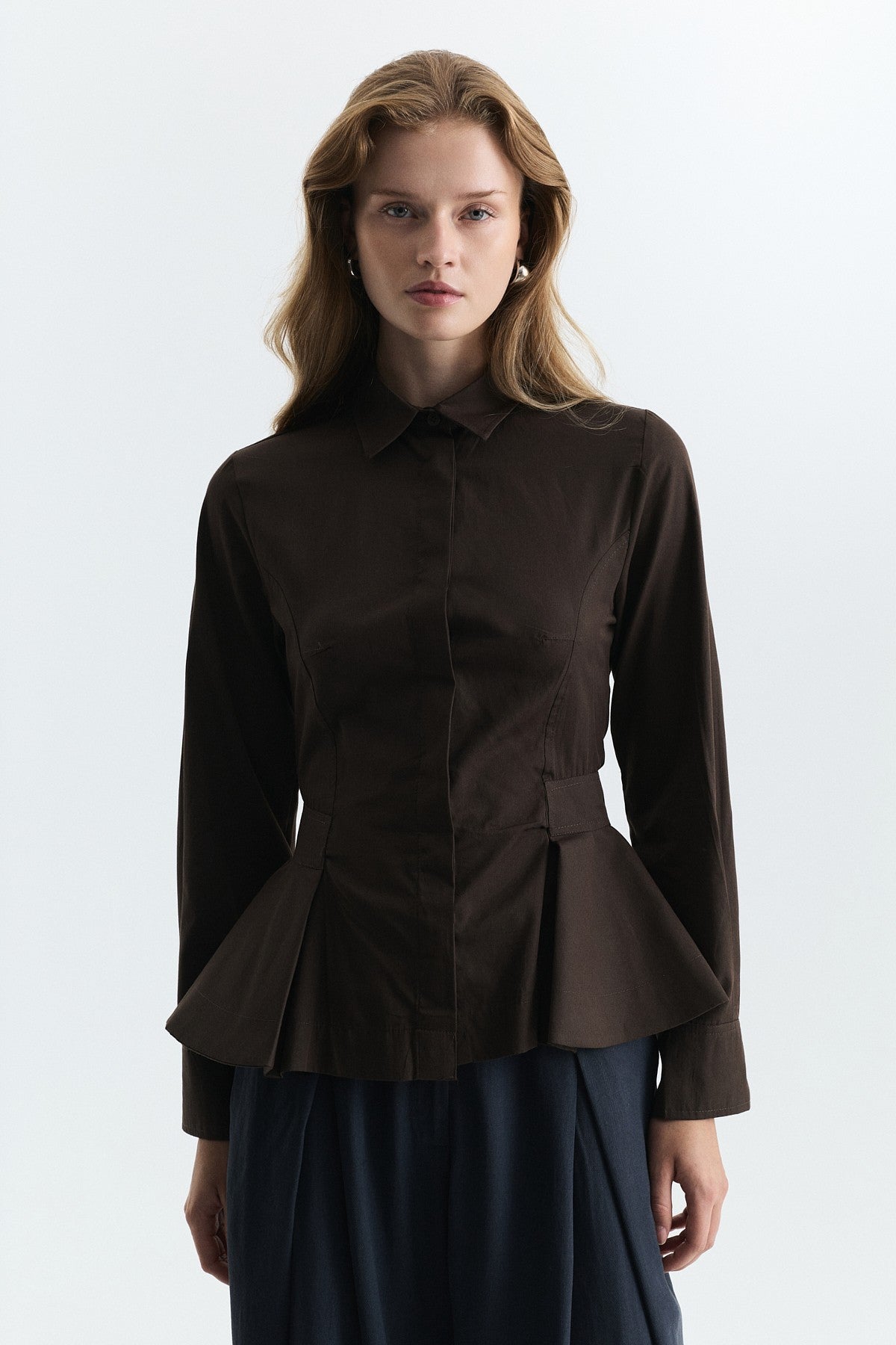 Peplum Poplin Gömlek
