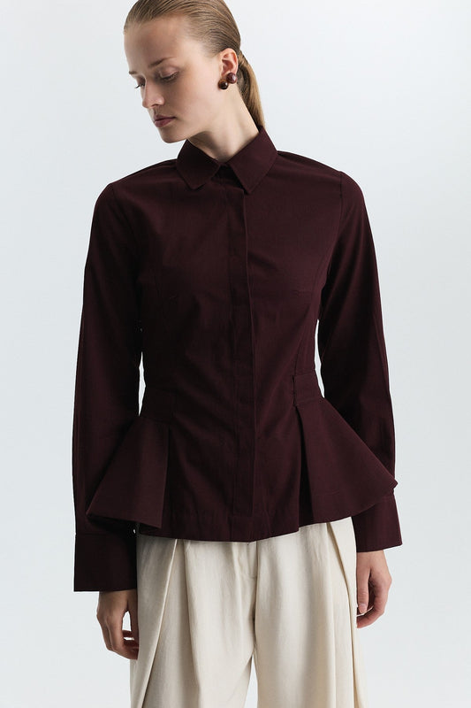 Peplum Poplin Gömlek
