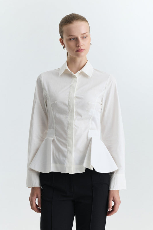 Peplum Poplin Gömlek