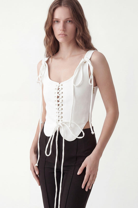 Fermuarlı Korse Tarzı Top
