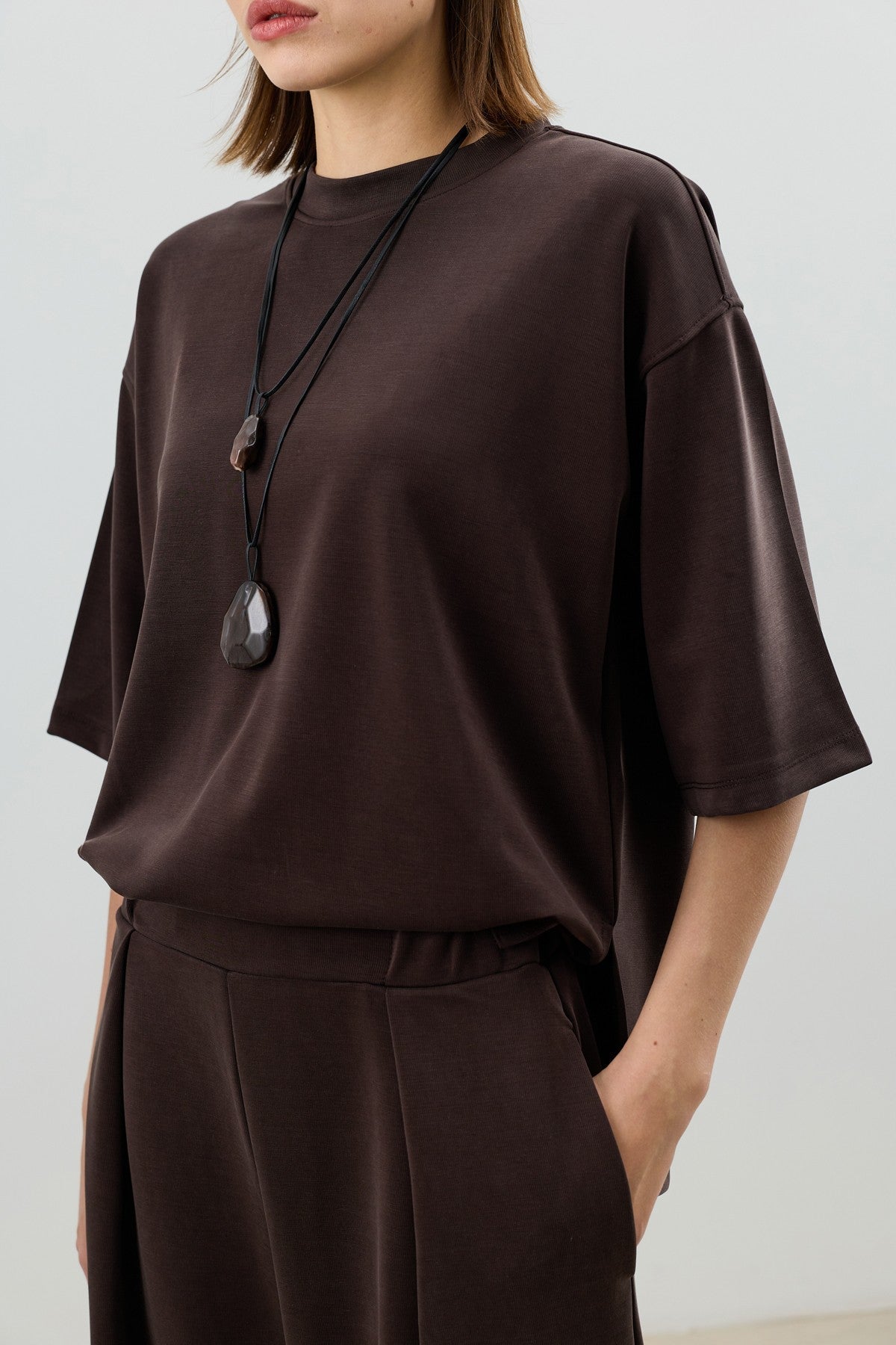 Antioch Modal Karışımlı T-Shirt Pantolon Kadın Takım